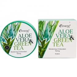 ESTHETIC HOUSE Aloe Vera & Green Tea Hydrogel Eye Patch/ Гидрогелевые патчи с алоэ и зеленым чаем, 60шт