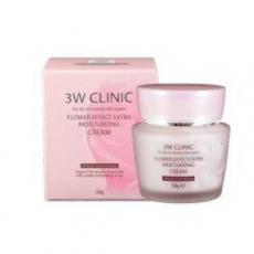 3W Clinic Крем для лица увлажняющий Flower Effect Extra Moisture Cream, 50 гр